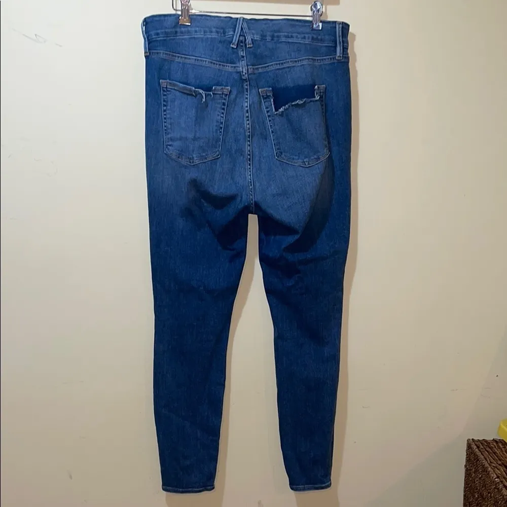 Womens Good American Good Legs Ripped Pocket Skinny Jeans - Image 4