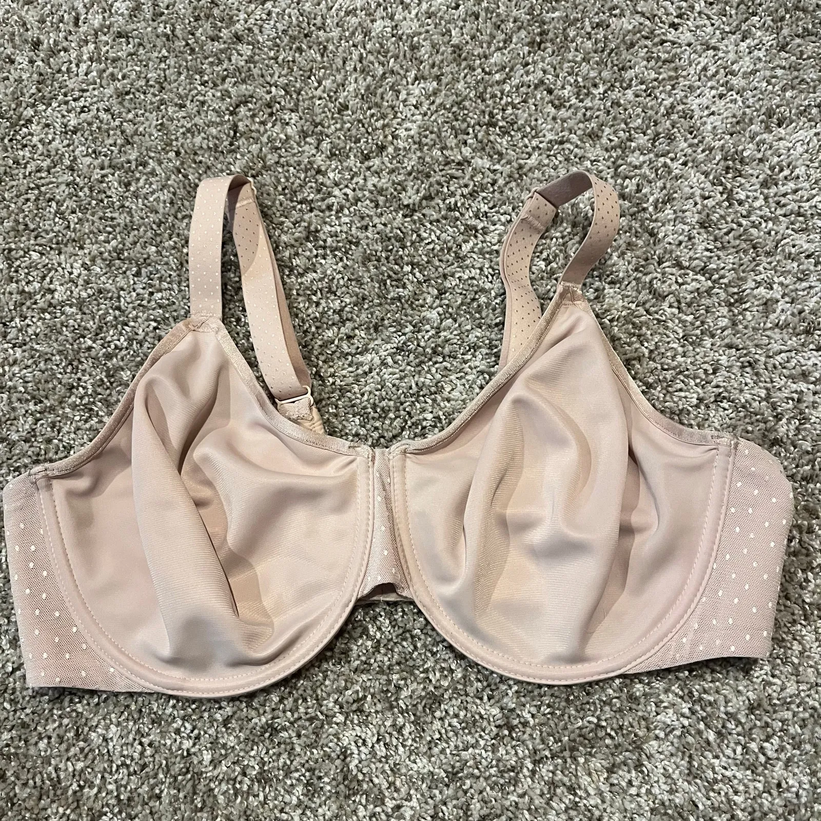 Wacoal Bra Back Appeal Minimizer Bra Underwire Rose Dust Beige 40D Style 857303 - Image 2