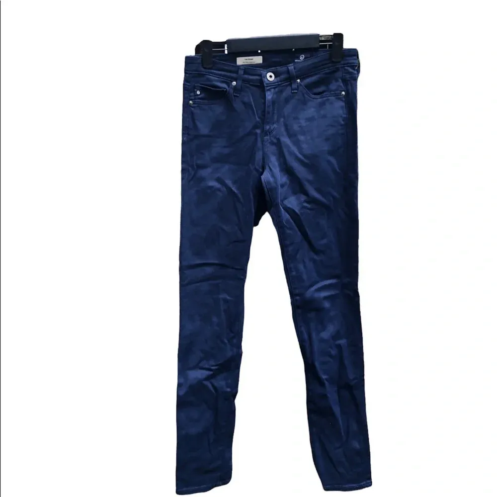AG ADRIANO GOLDSCHMIED THE PRIMA NAVY BKUE MID RISE CIGARETTE PANTS - Image 5