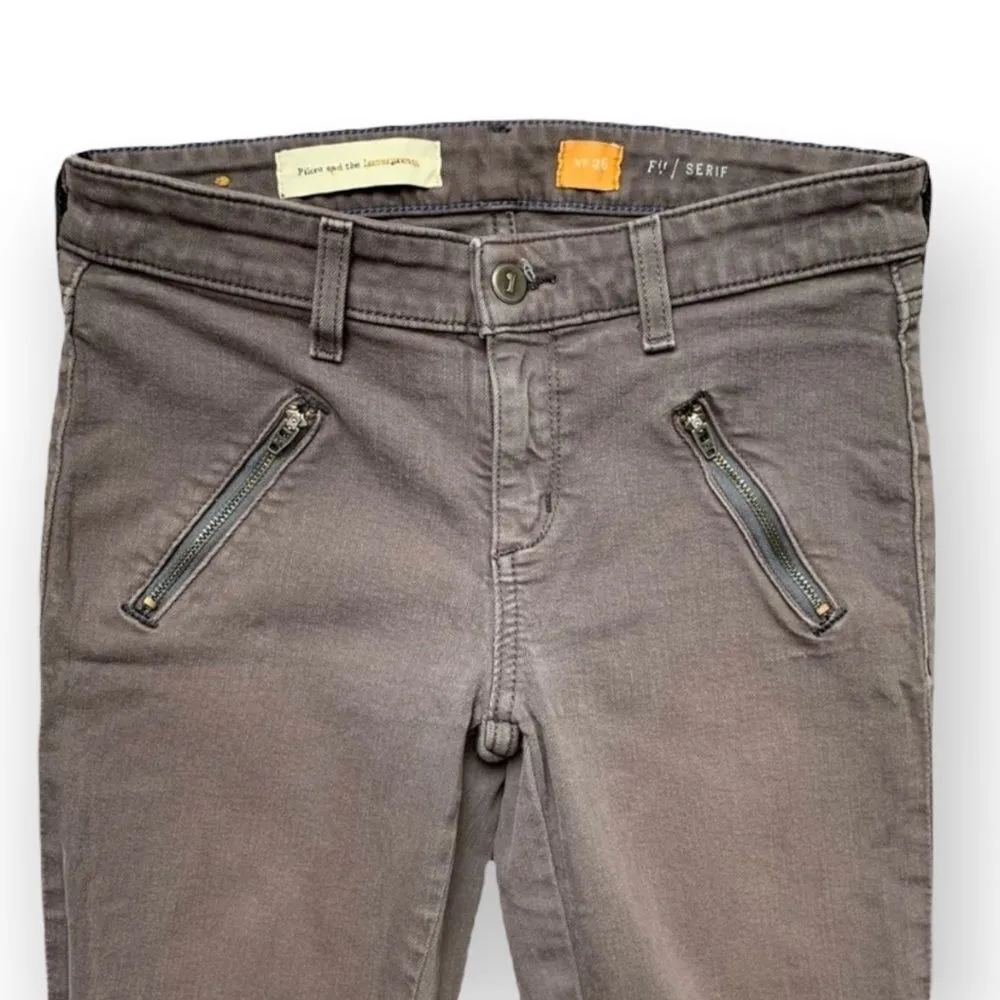 Pilcro and the Letterpress Jeans Anthropologie Serif Moto Zipper Size 26 - Image 7