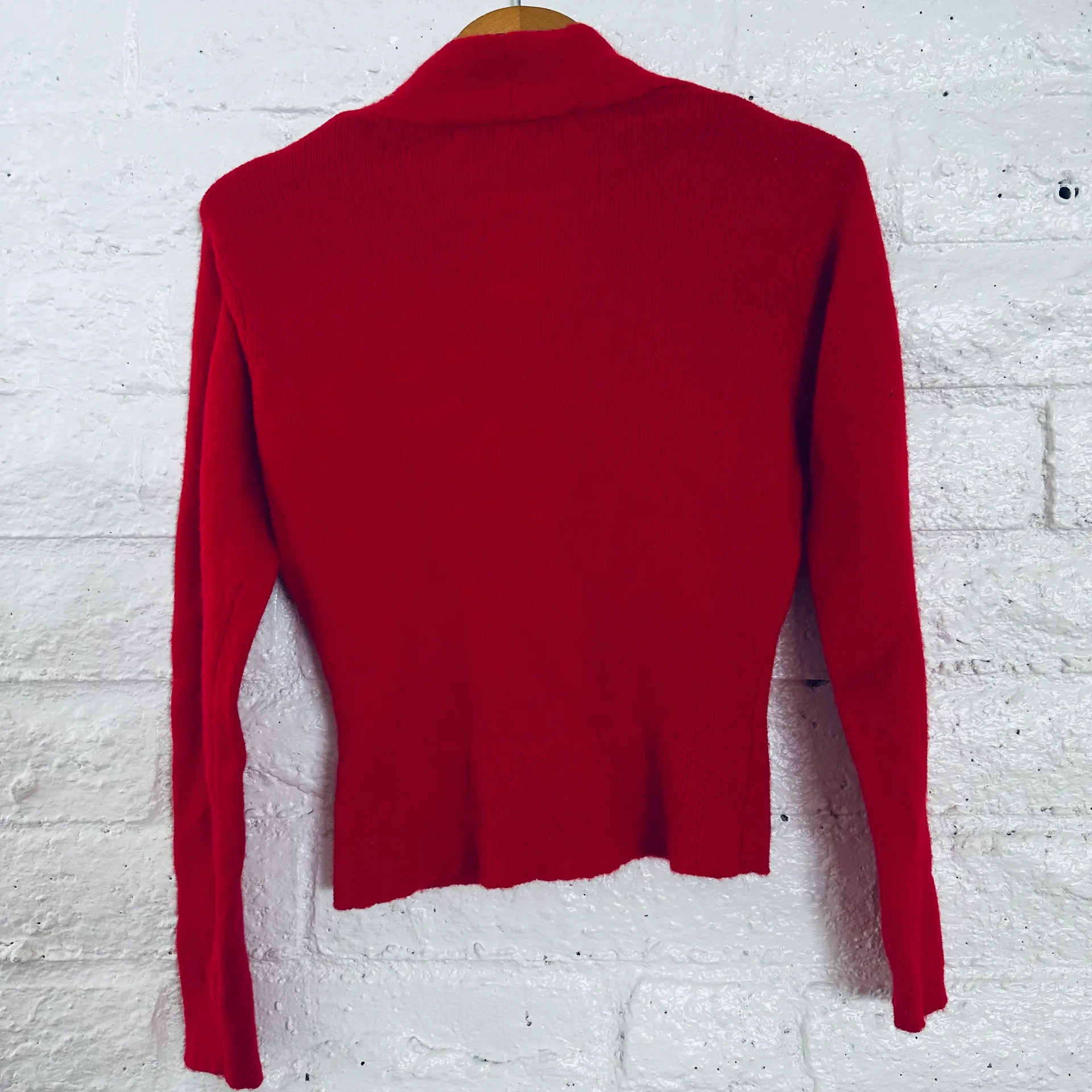 Vtg  Sweater Petite Hot Red Size Ps - Image 4