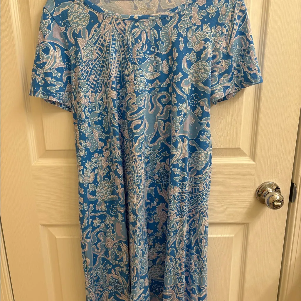 Lilly Pulitzer Cody Dress sea what I sea size large - Image 2