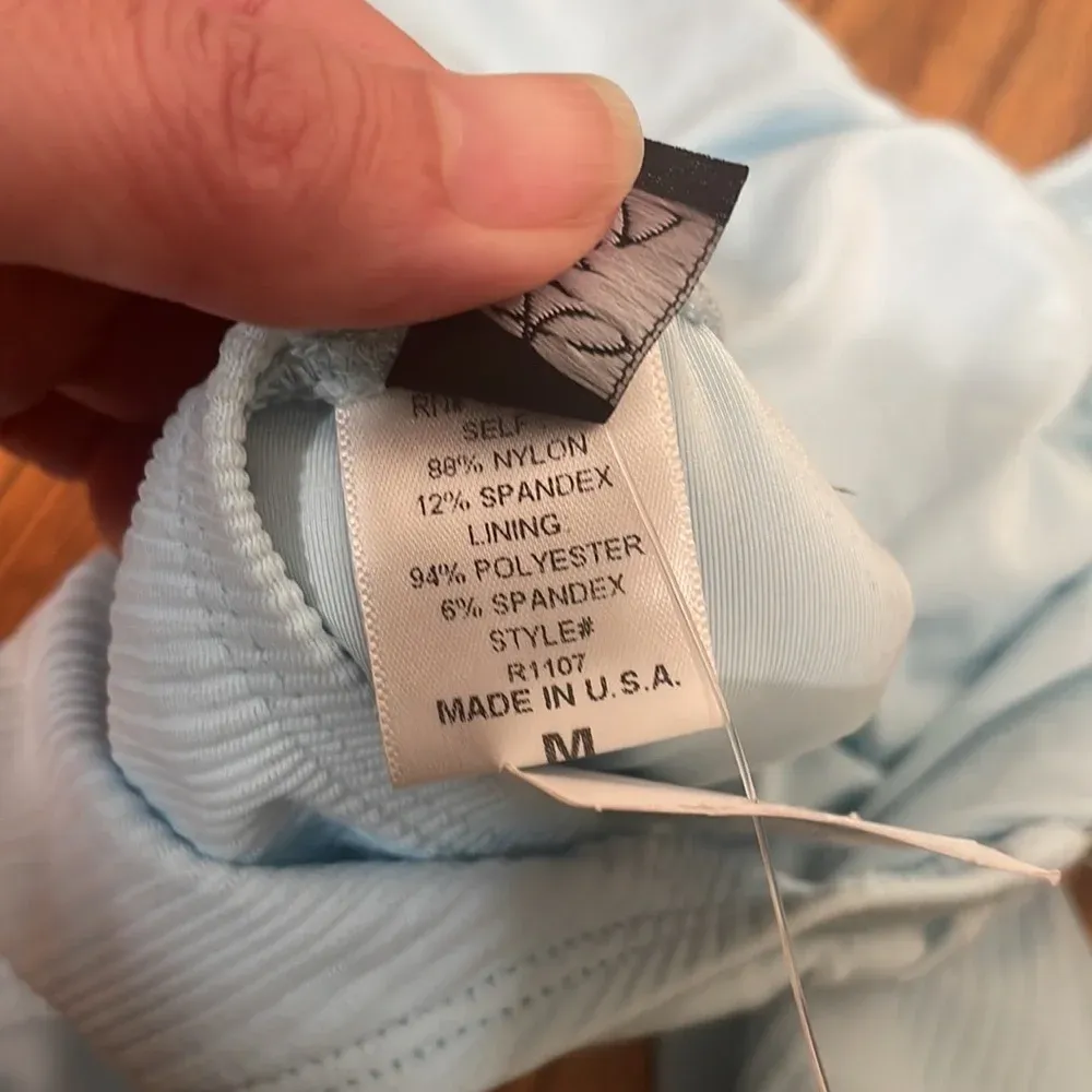 Ris-k‎ Lunar One-Piece Swimsuit Women's Swimsuit light Blue size M NWT - Image 7