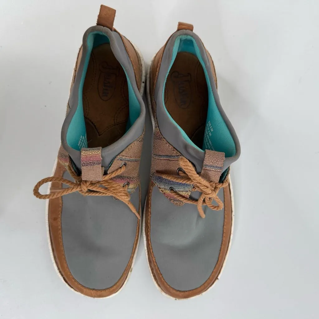 Justin‎ Womens Vista Gray Casual Shoes Size 9.5 - Image 3
