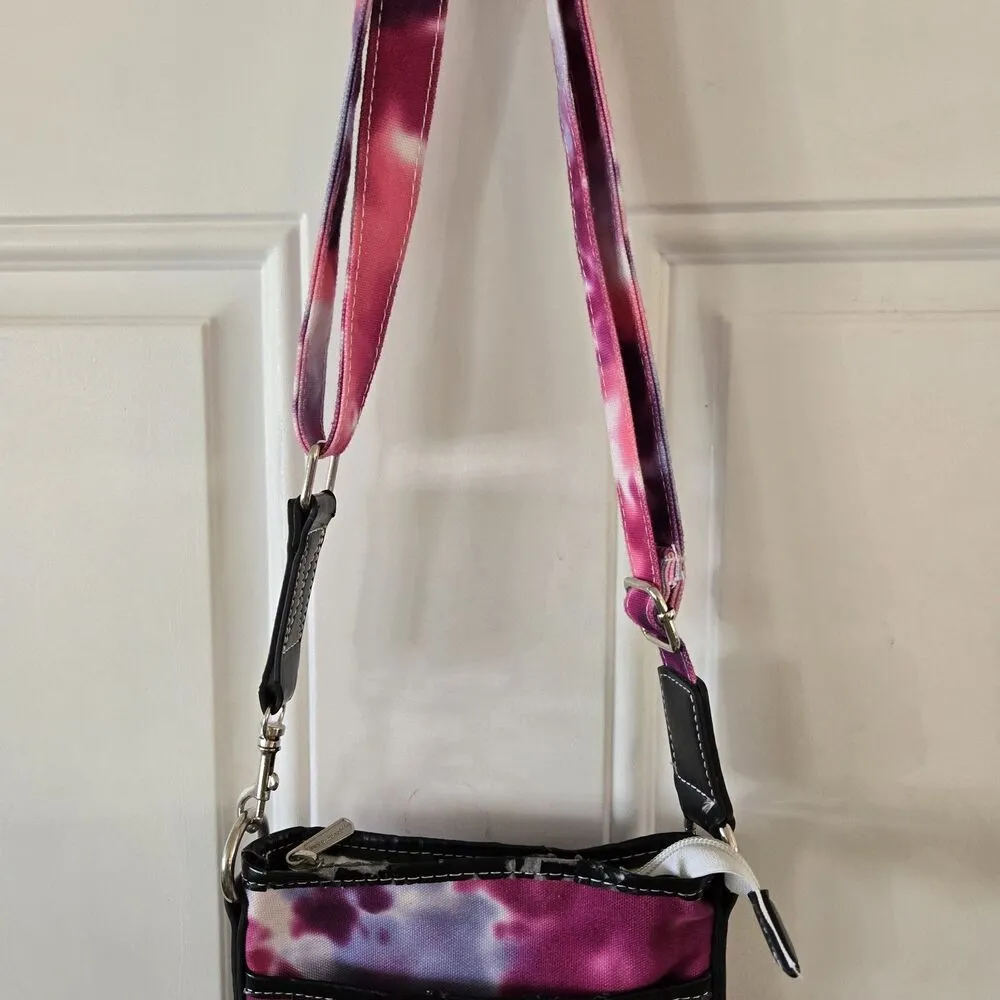 Undee Bandz Crossbody Bag Purse Pink Tie Dye Heart Peace Sign - Image 7