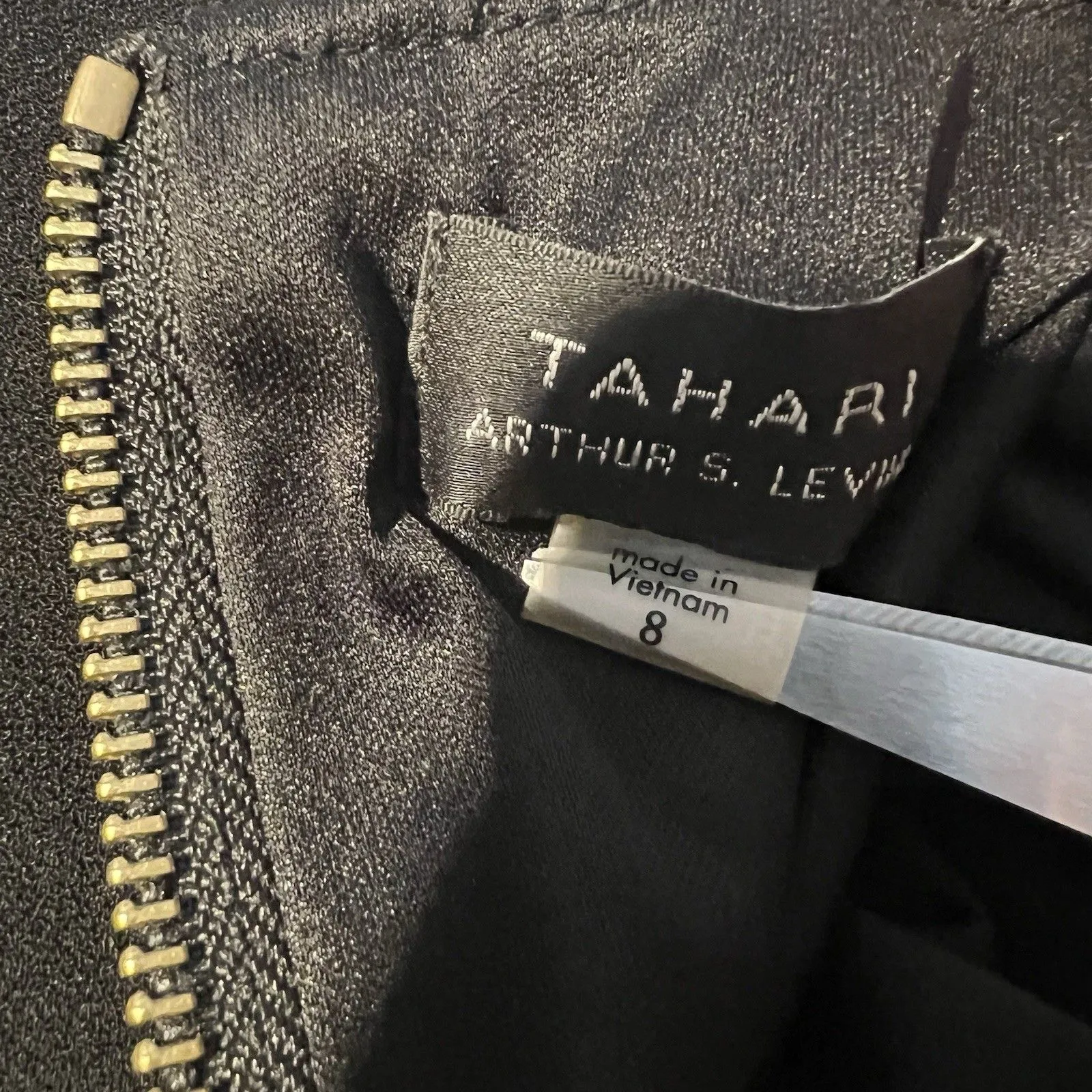 Tahari ASL Sheath Sleeveless Bow Dress 8 Black White Classic Career Business - Image 9