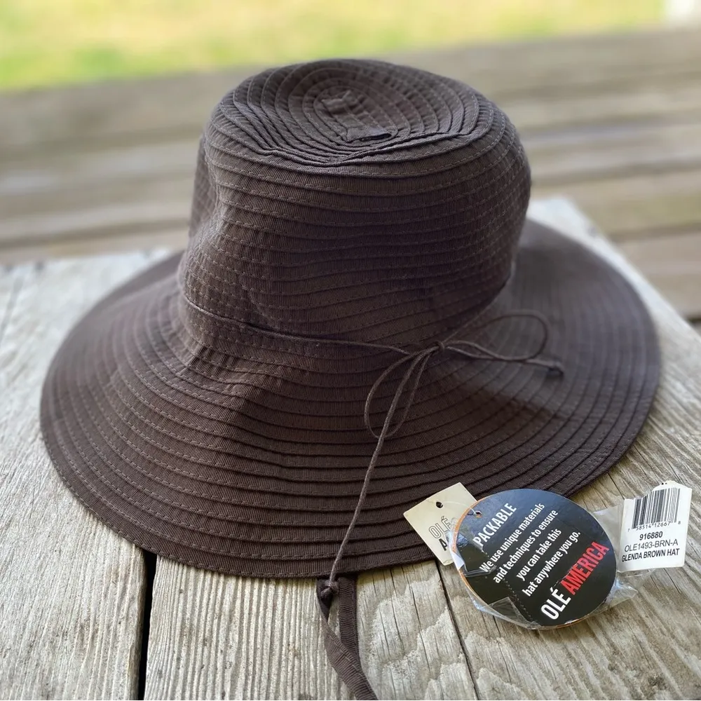 Ole America Brown Polyester Sun Hat - Image 4