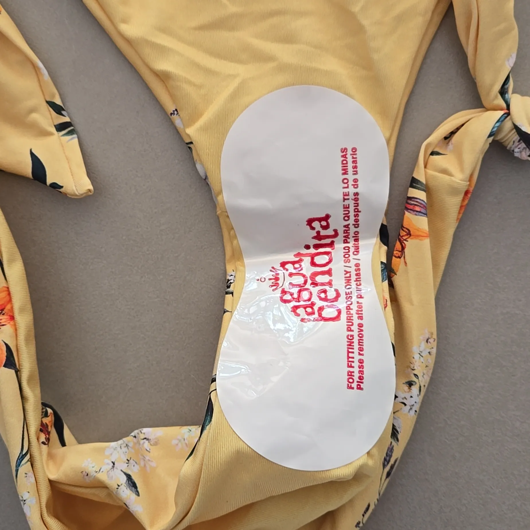 NWOT! Agua Bendita Mia Sunny Floral Yellow Bikini Bottom Size XL - Image 7