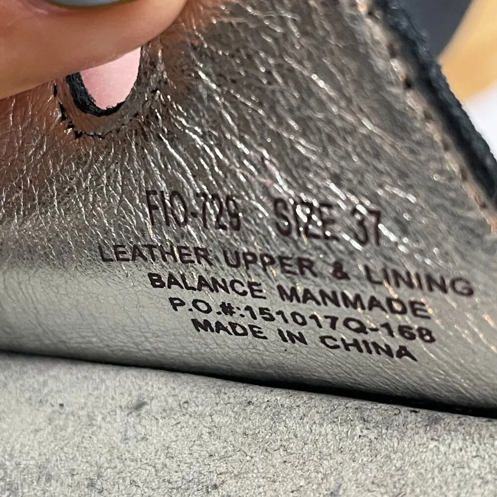 Alegria EU 37 US 7 Black Metallic Kacee Three Strap Sandal Comfort Sole Slide - Image 9