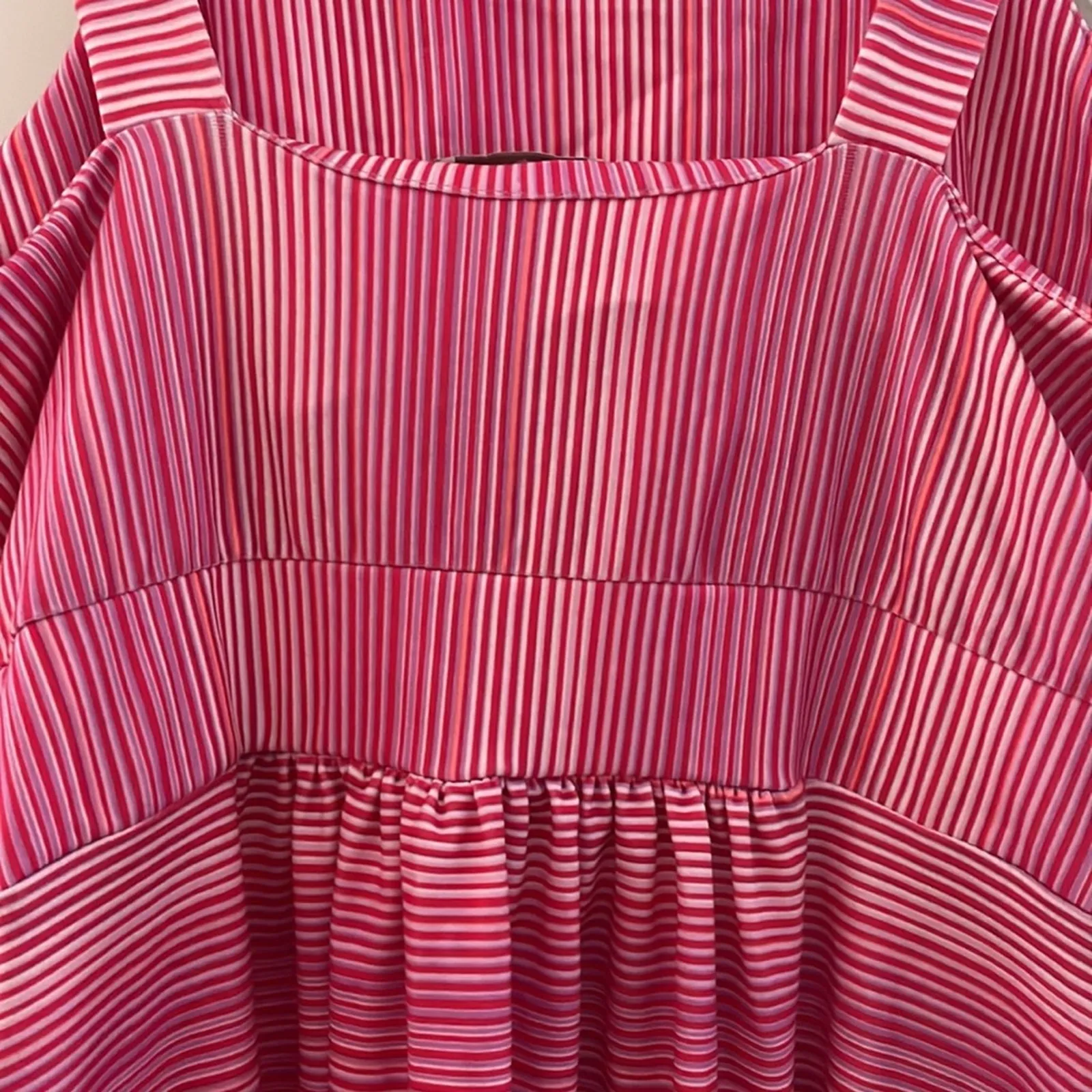 NEW Tehama Pink Stripe Athletic Dress Travel Preppy Athleisure Tennis NWT Size M - Image 5