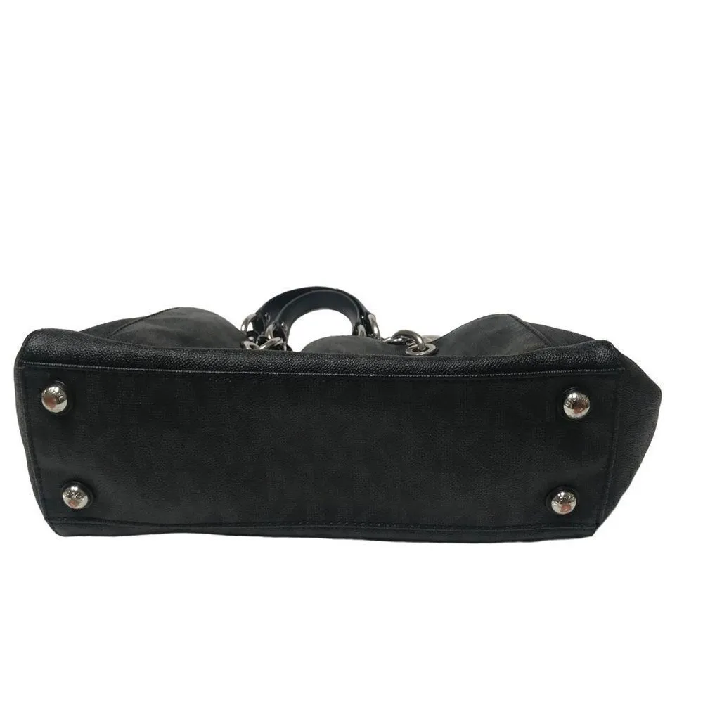 MICHAEL Michael Kors monogram black leather Cynthia tote handbag - Image 4