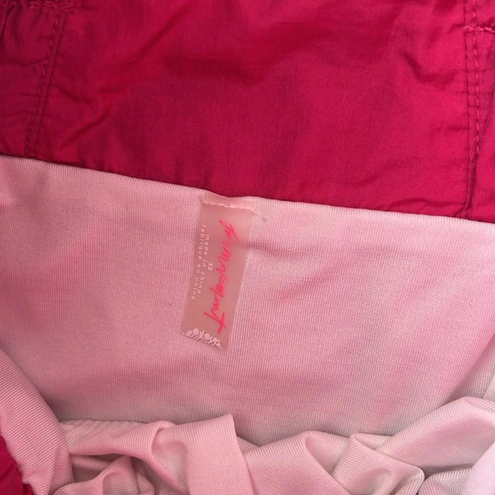 FP MOVEMENT The Way Home Smocked Athletic Workout Shorts Fuschia Pink XS - Image 8