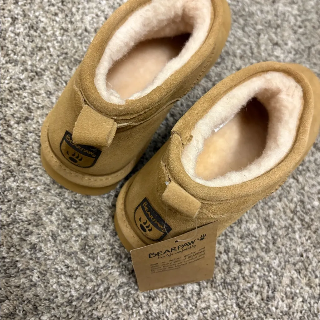 BEARPAW  Tan Suede Ankle Boots - Image 2