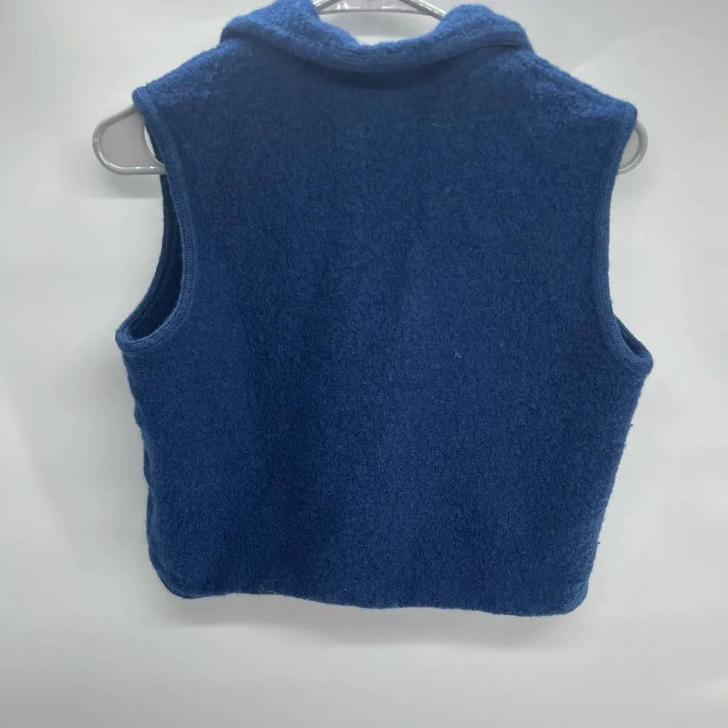 Appleseed's Navy Wool Zip Vest Blue - Image 4