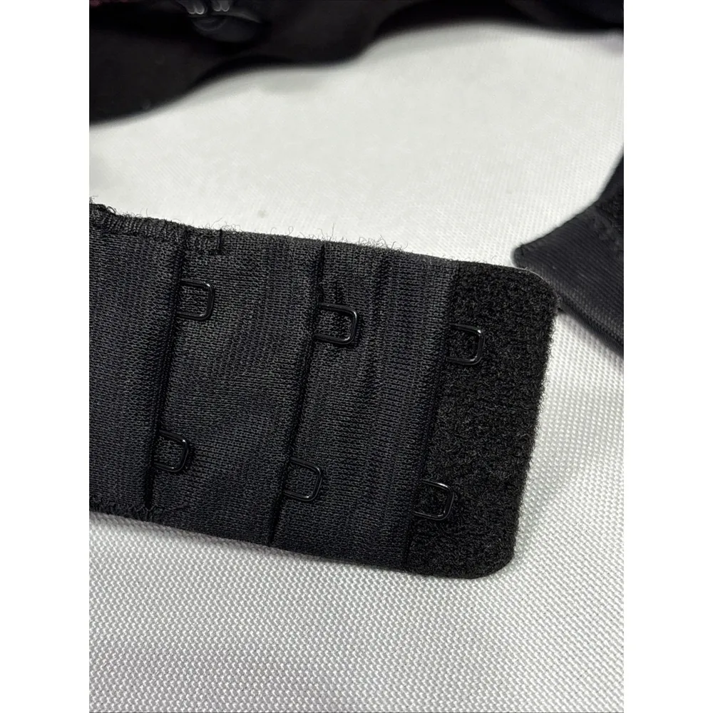 PINK by Victoria's Secret Bra 32DD Black Hot Pink Push-Up Lined RFID Sporty Sexy - Image 15