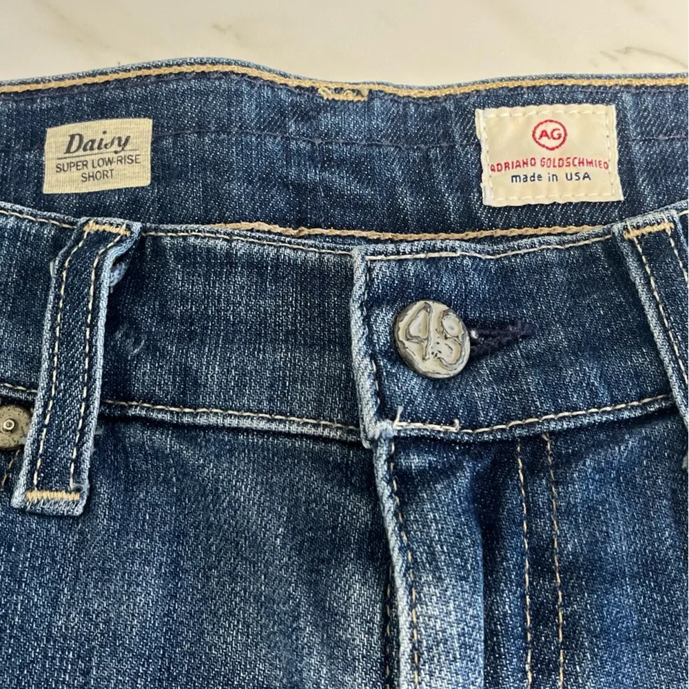AG Adriano Goldschmied Daisy super low rise cut off denim shorts made in USA 27 - Image 3