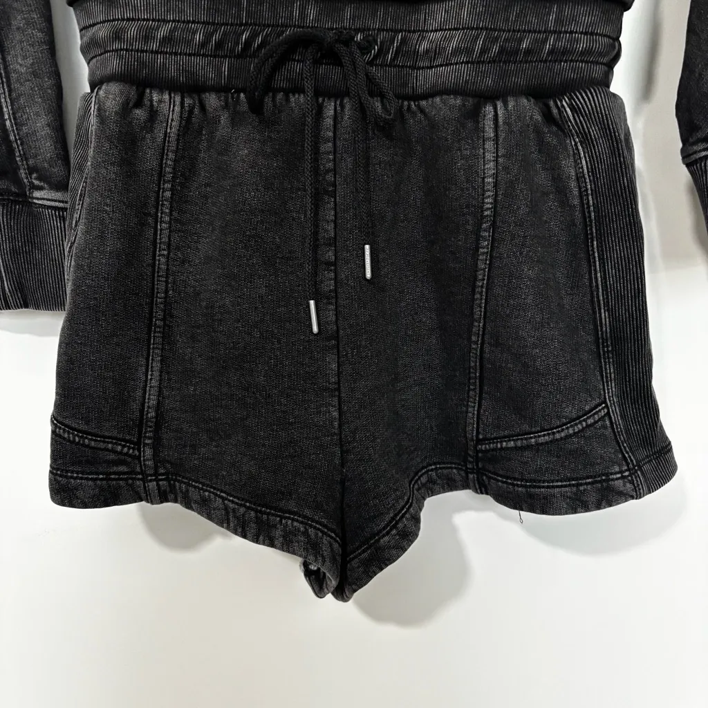 FREE PEOPLE MOVEMENT Intercept Romper Size L Black Charcoal Size L - Image 5