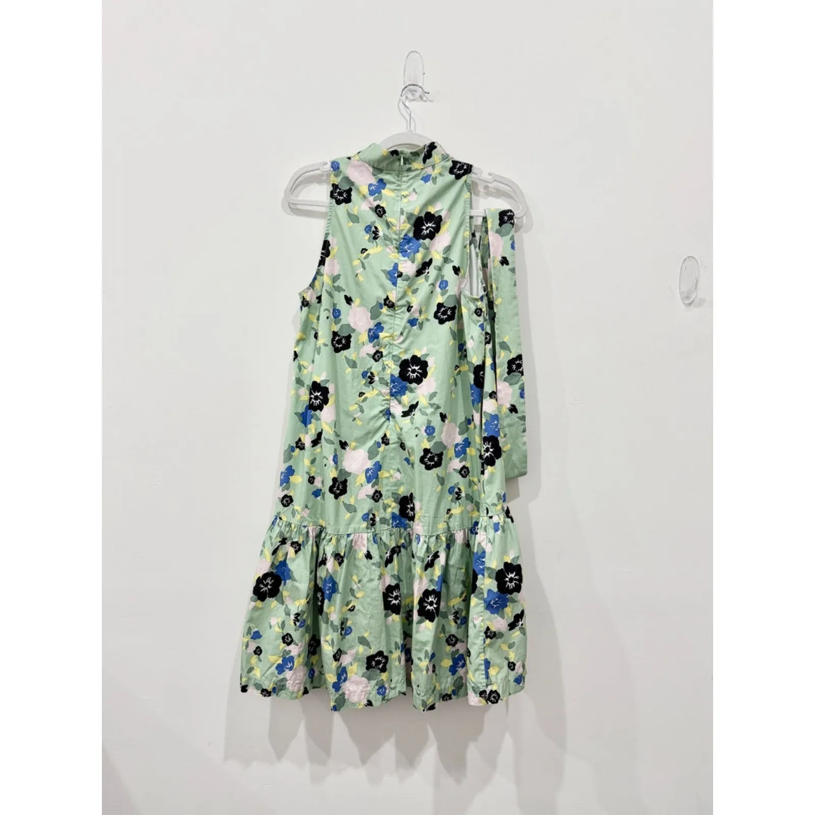 Pearl By Lela Rose Floral Poplin Belted Flounce Hem A - Image 5