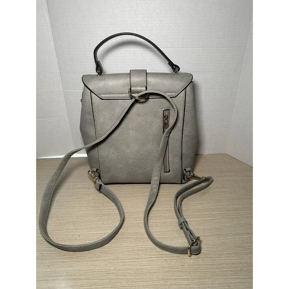 Cracker Barrel Gray Convertible Backpack Purse Large Bag - Image 2