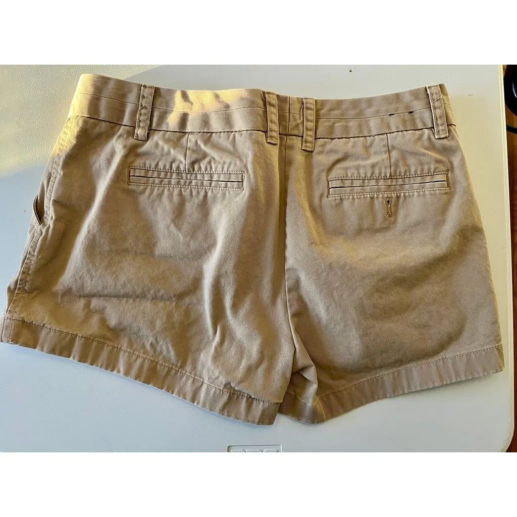 J.Crew Women’s Chino Shorts Size 12 Khaki Tan Cotton Casual Summer Classic - Image 3