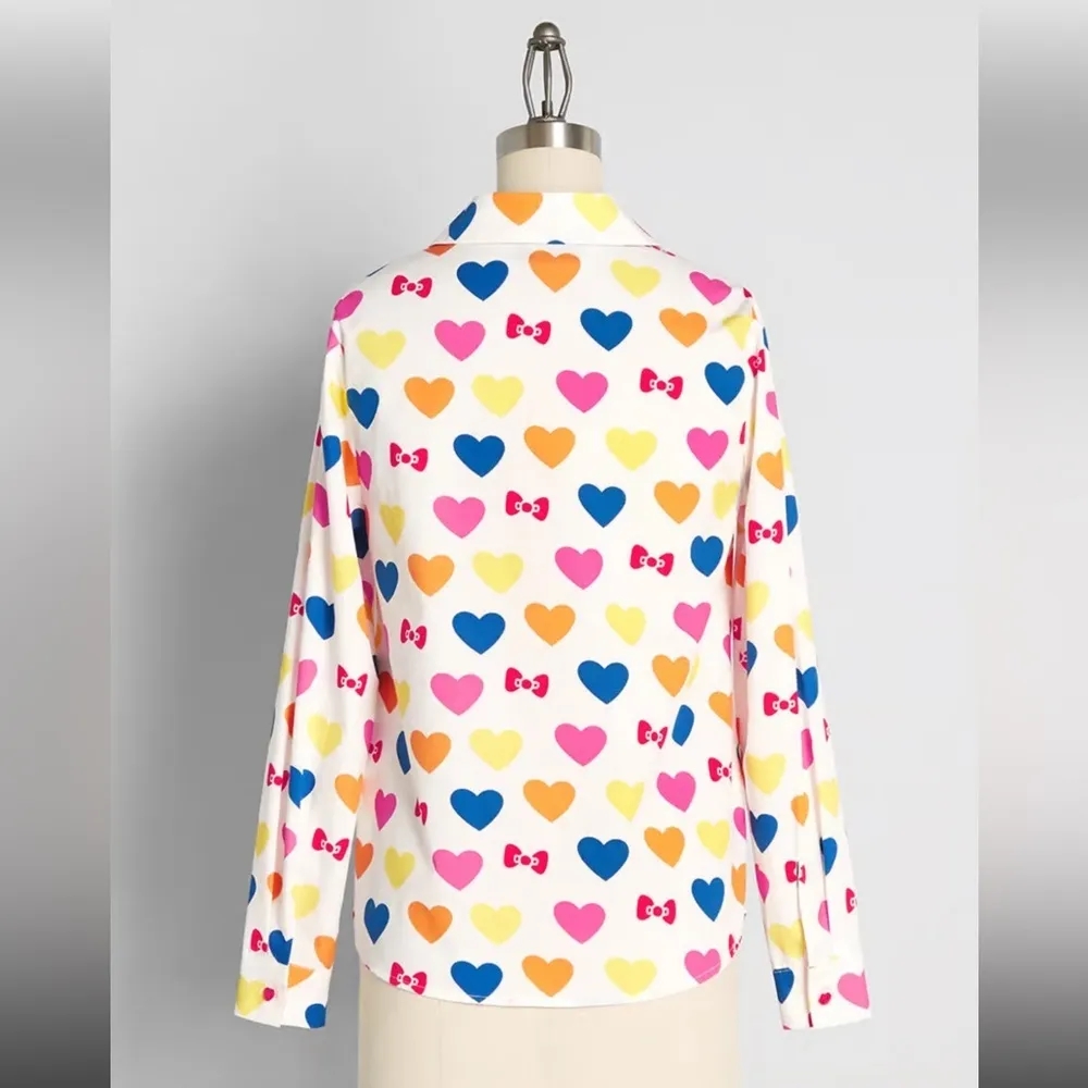 ModCloth x Hello Kitty Supercute Love Button-Up Top Medium NWT - Image 2
