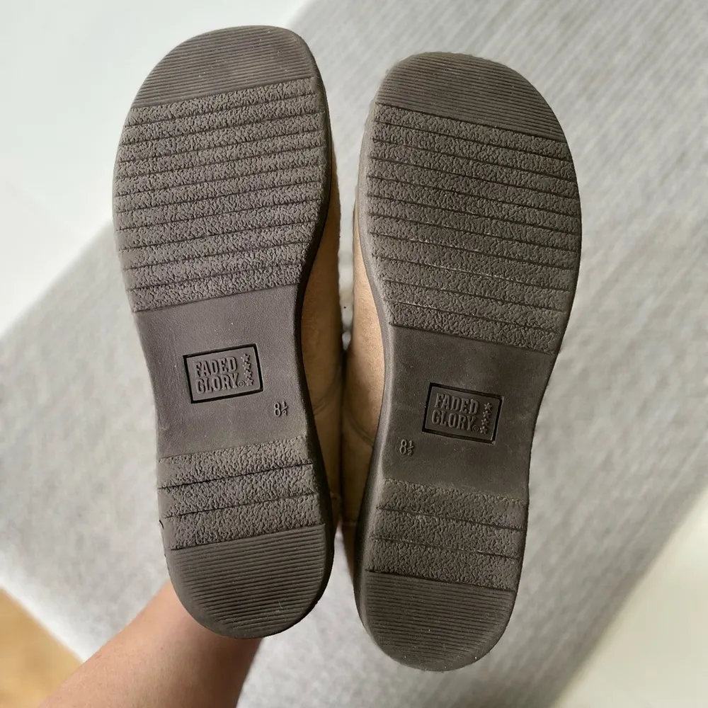 Vintage Faded Glory Tan Suede Leather Lace Up Chukka Boots Loafers Shoes Sz 8.5 - Image 4