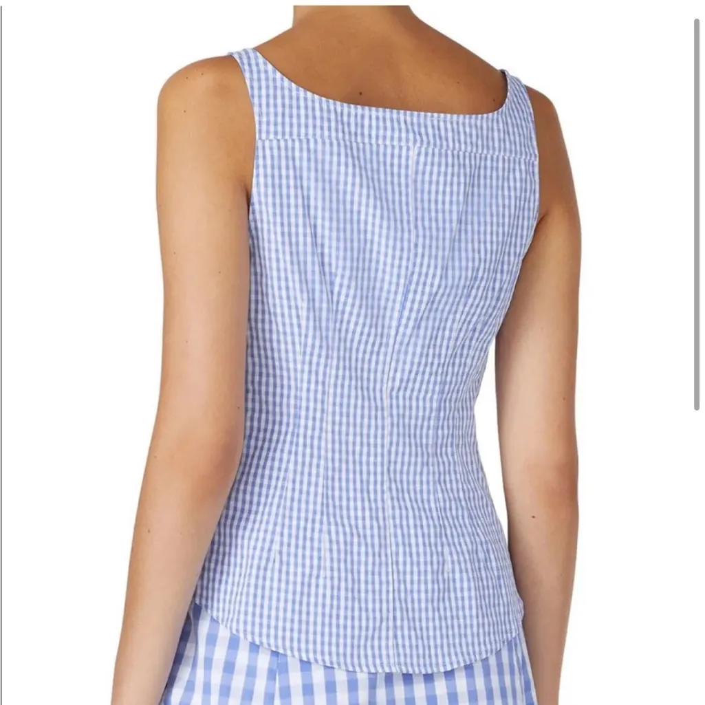 Thakoon Blue Gingham Top size 10 - Image 3