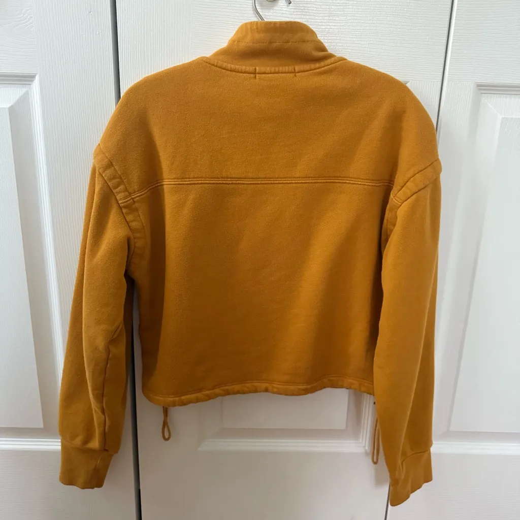Jonathan Simkhai Zella Sweatshirt in Ochre Gold Size XS - Image 3