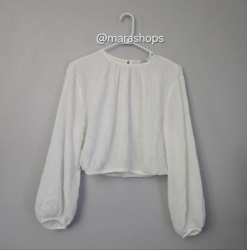 & OTHER STORIES Textured Voluminous Sleeve Blouse - Image 3