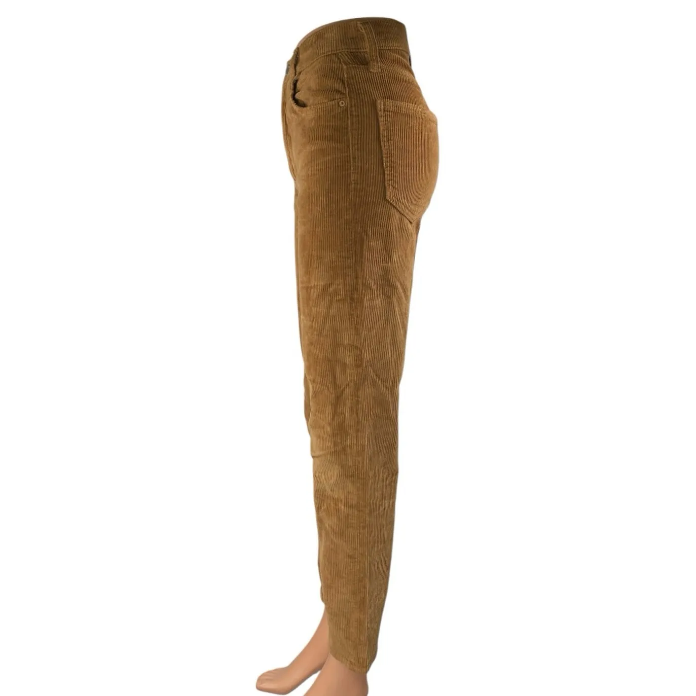 Aritizia Denim Forum The Arlo High Rise Women's Tan Corduroy Pants Size 24 - Image 2