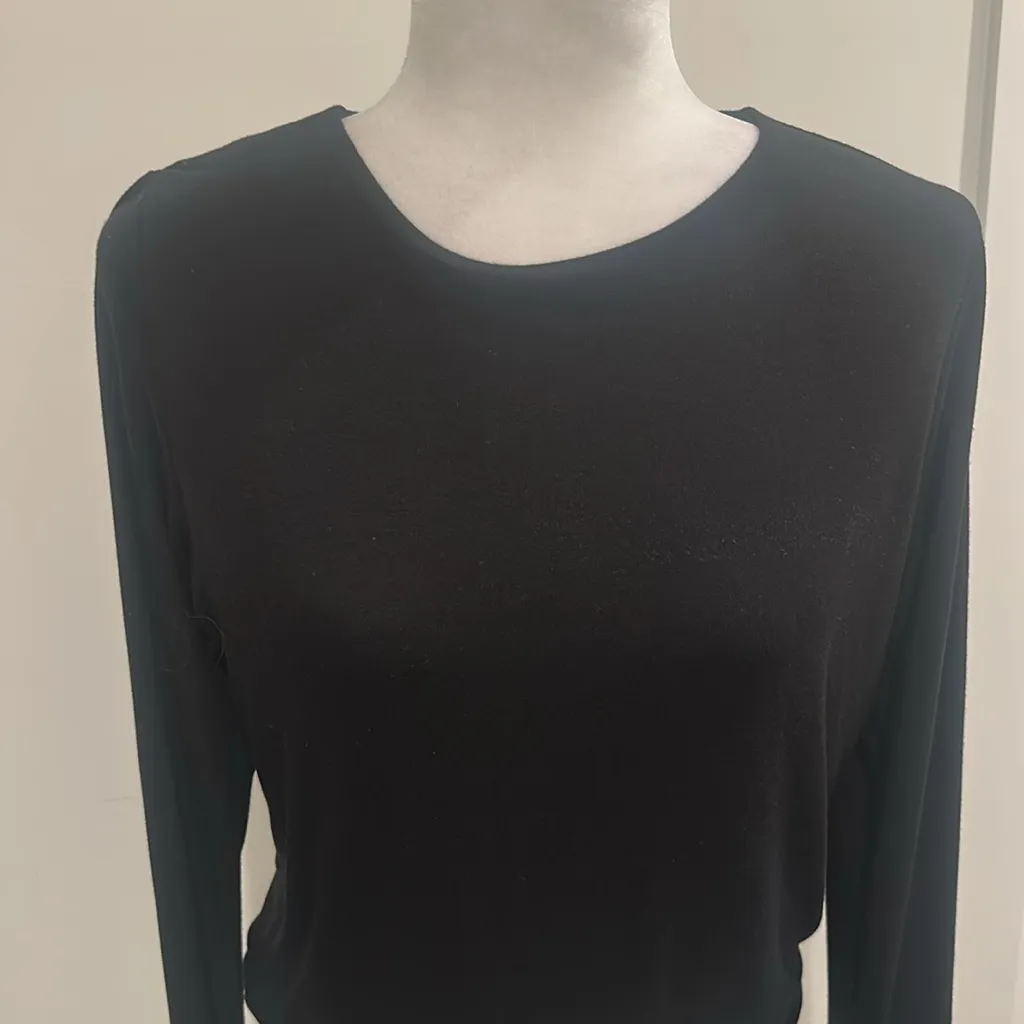 NWT Evereve Peyton Jensen Coco Fitted Long Sleeve Top Sz L - Image 2
