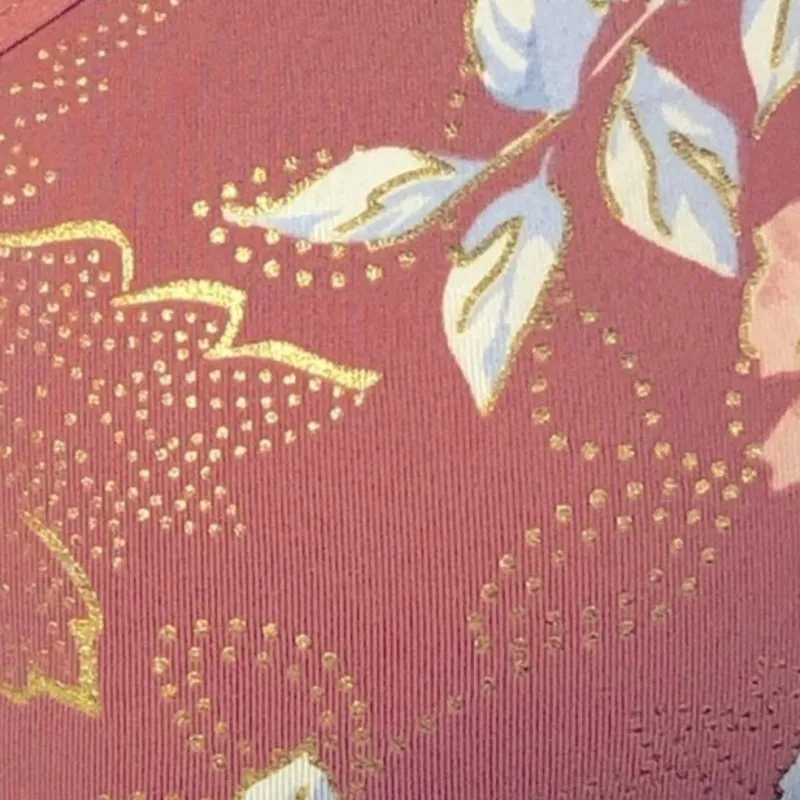 Ambrielle Floral Peach Halter Swim Top XL Braided Front Padded Cups Orange - Image 7