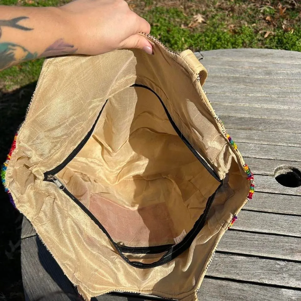 Embroidered elephant‎ purse beach summer spring large Indy hippy - Image 8