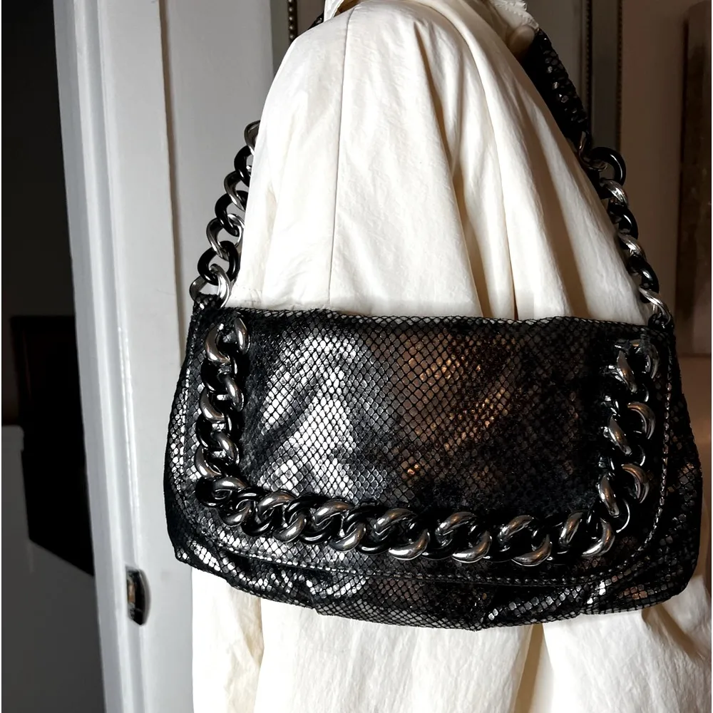 Michael Kors Vintage Metallic Python Chain Bag - Image 4