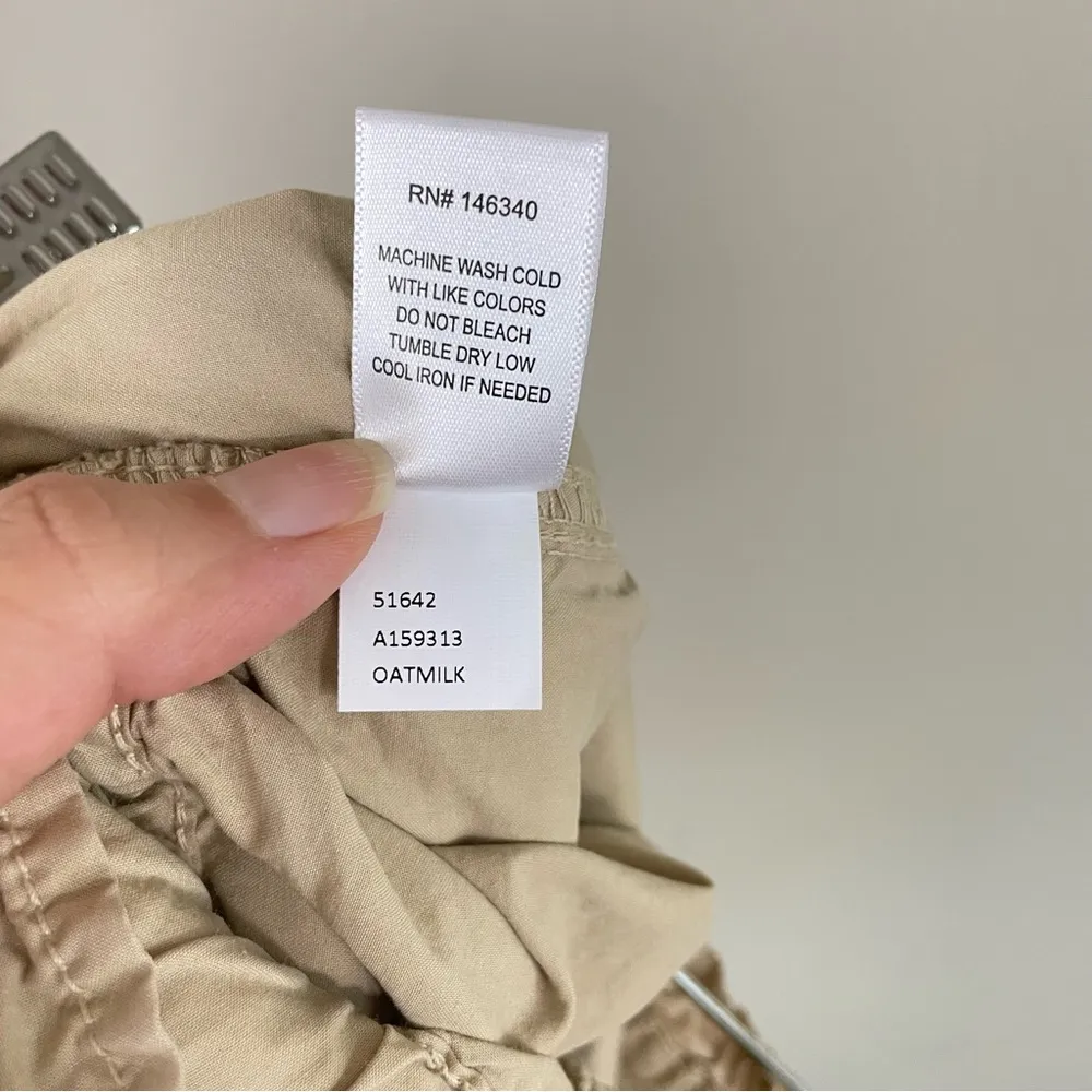 AMO‎ Oatmeal Parachute Cargo Pants Size Medium Tan - Image 12