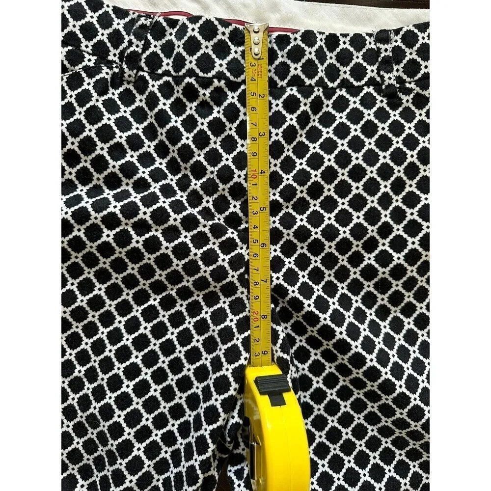 Zac and Rachel Womens Black & White Geometric Print Pants Slacks Size 8 - Image 5