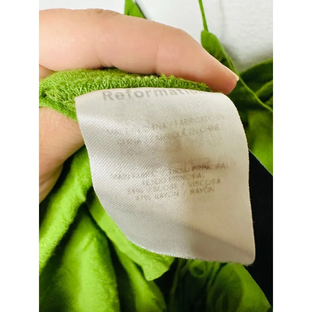 REFORMATION Green Dover Sleeveless Tie Back Strappy A-line Midi Dress Size 0 - Image 13