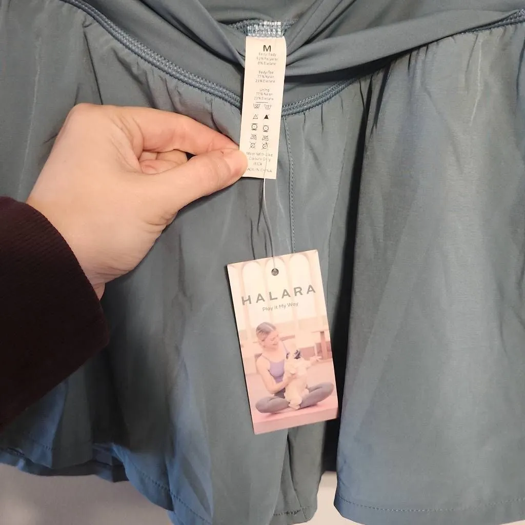 NWT HALARA Breezeful High Waisted Crossover Pocket Quick Dry Yoga Shorts M - Image 7