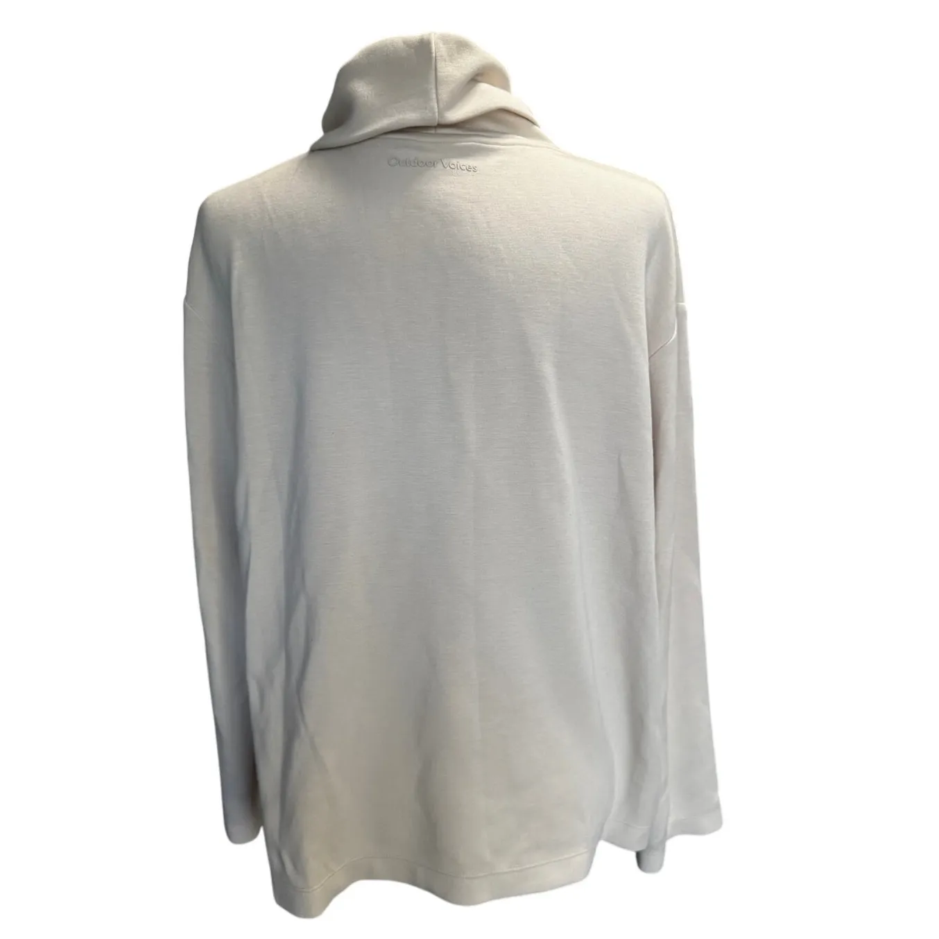 Outdoor Voices Cozy Mock Neck Sweatshirt Almond Beige Size M - Image 3