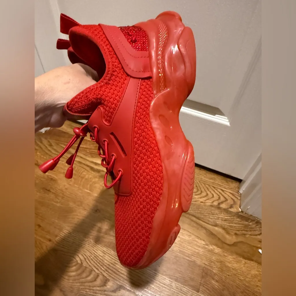 Steve Madden Women's Myles
NY90 Red Sneaker Size 9 - Image 8