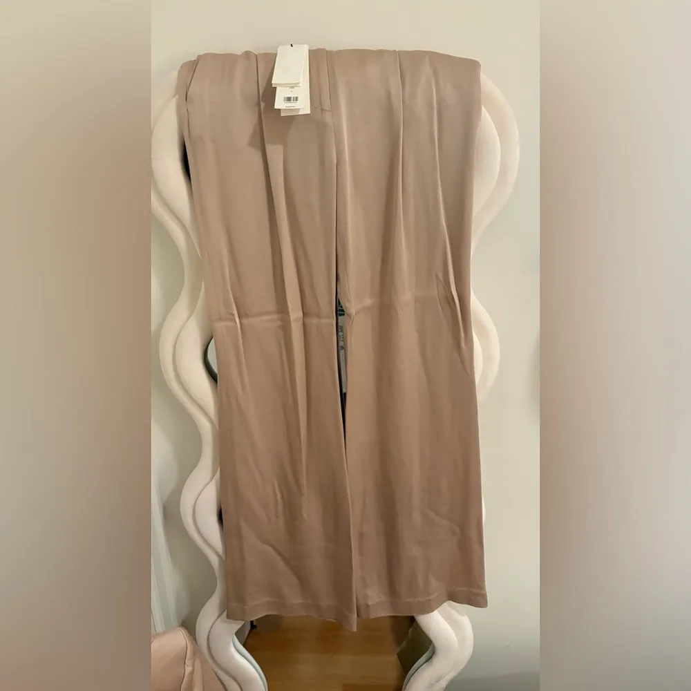 Veronica Beard Robinne Relaxed Fit High Rise Wide Leg Pant in Sand size 4 NWT - Image 5