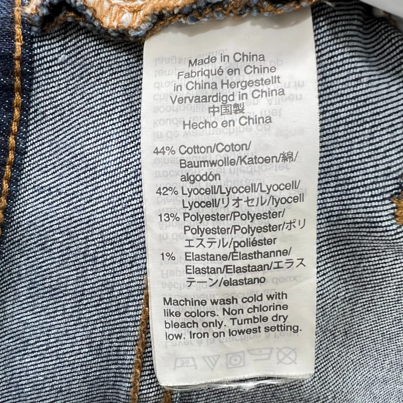 Madewell  Cali Demi Boot Jeans‎ Size 27 Blue Mid Rise Raw Hem Stretch Denim - Image 6