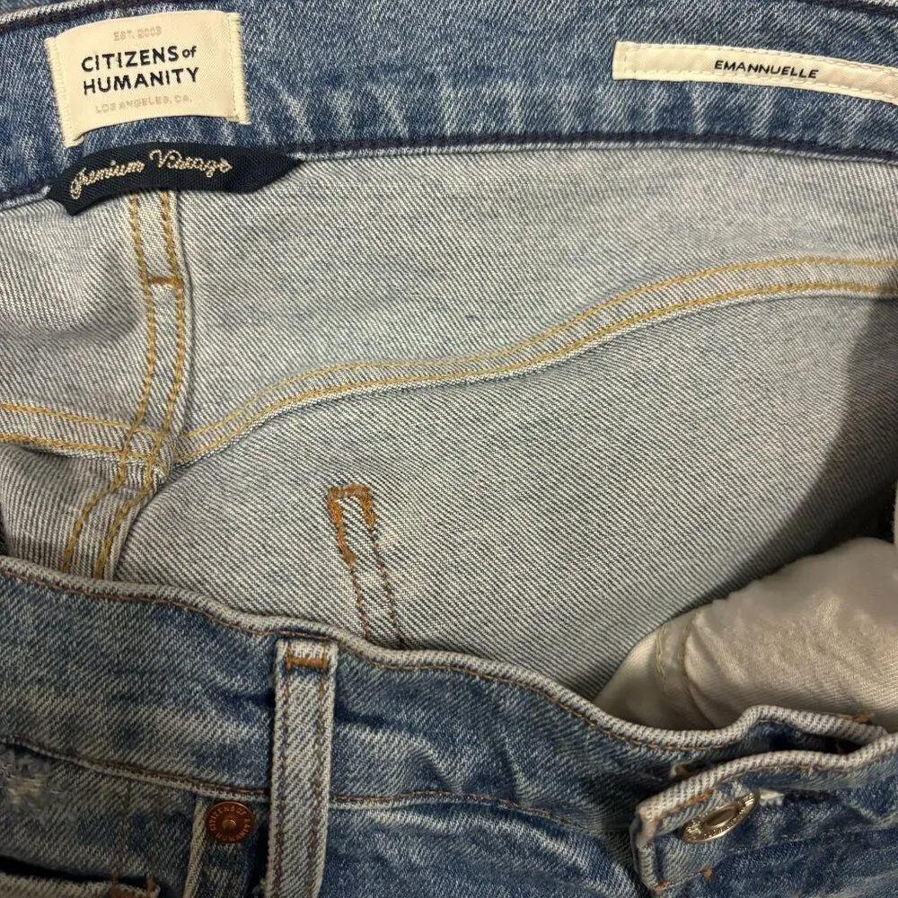 Citizens Of Humanity Emannuelle Womens Mid Rise Bootcut Distressed Jeans Size 29 - Image 7