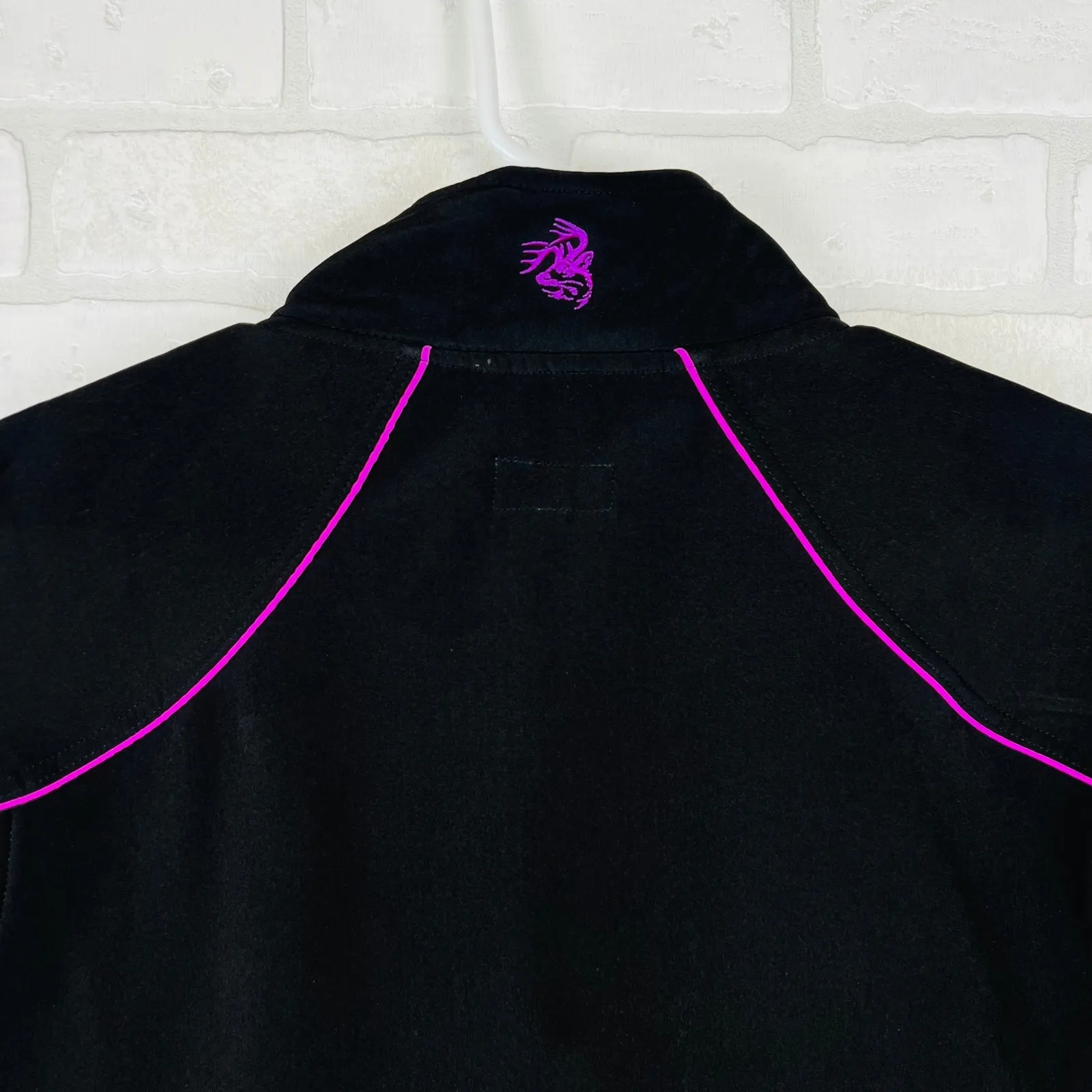 Legendary Whitetails Womens XXL Black Jacket Full Zip Up‎ Purple Trim - Image 7