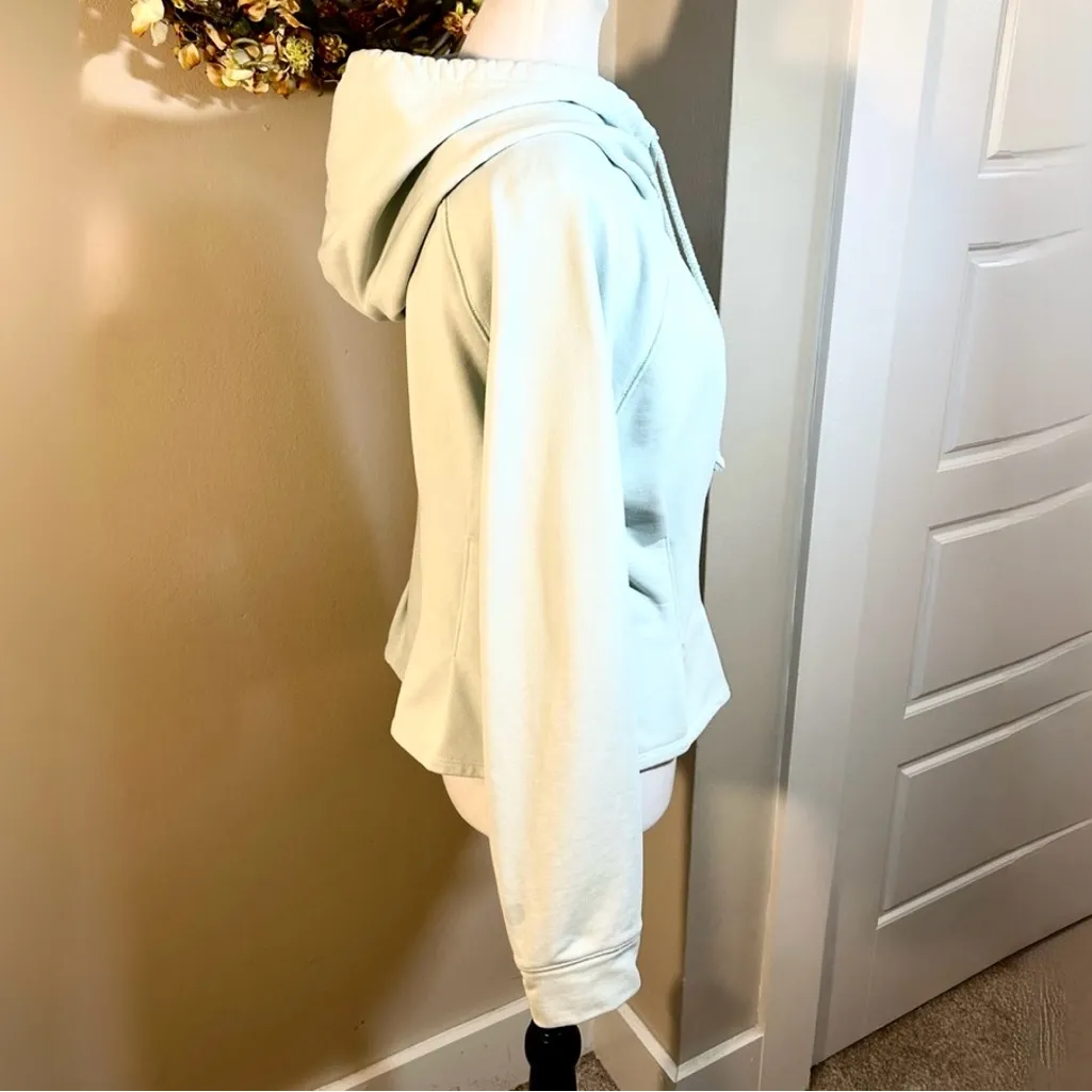 FABLETICS June Drawstring Pleated Sweatshirt Hoodie in Delicate Mint Sz M💛 - Image 5