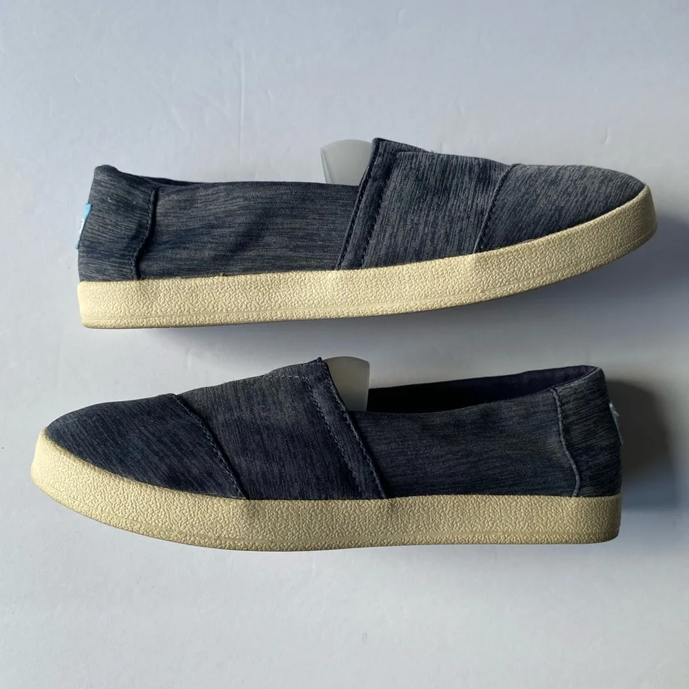 Toms Canvas Slip on Sz 6.5 Blue Shoes - Image 7
