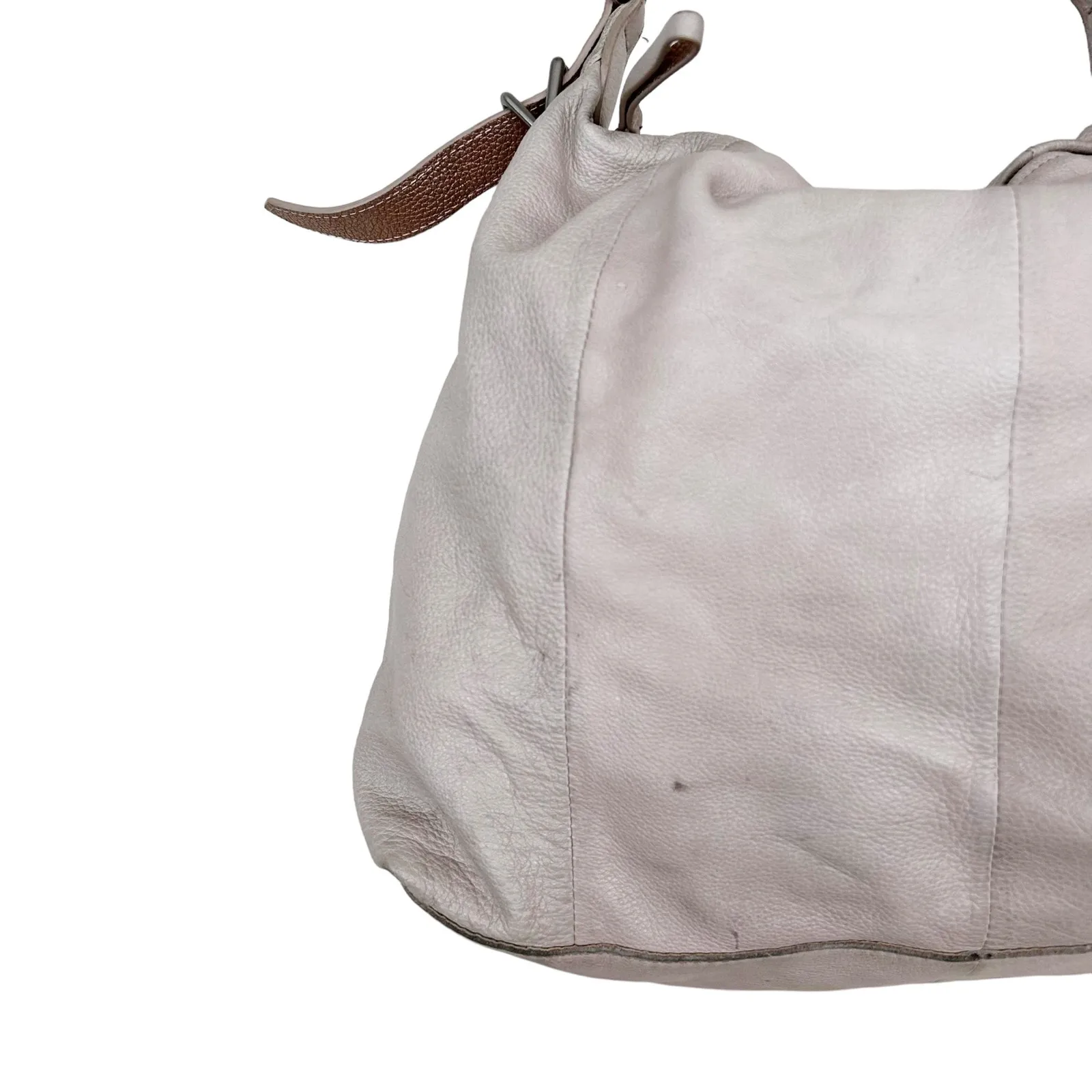 Liebeskind Berlin Cream Leather Hobo Bag - Image 6
