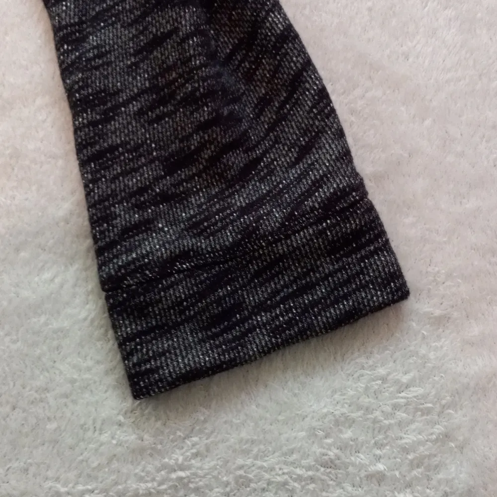 J. Crew Cowl Neck Black Grey & White Marled Drawstring Sweater NWT Size undefined - Image 5