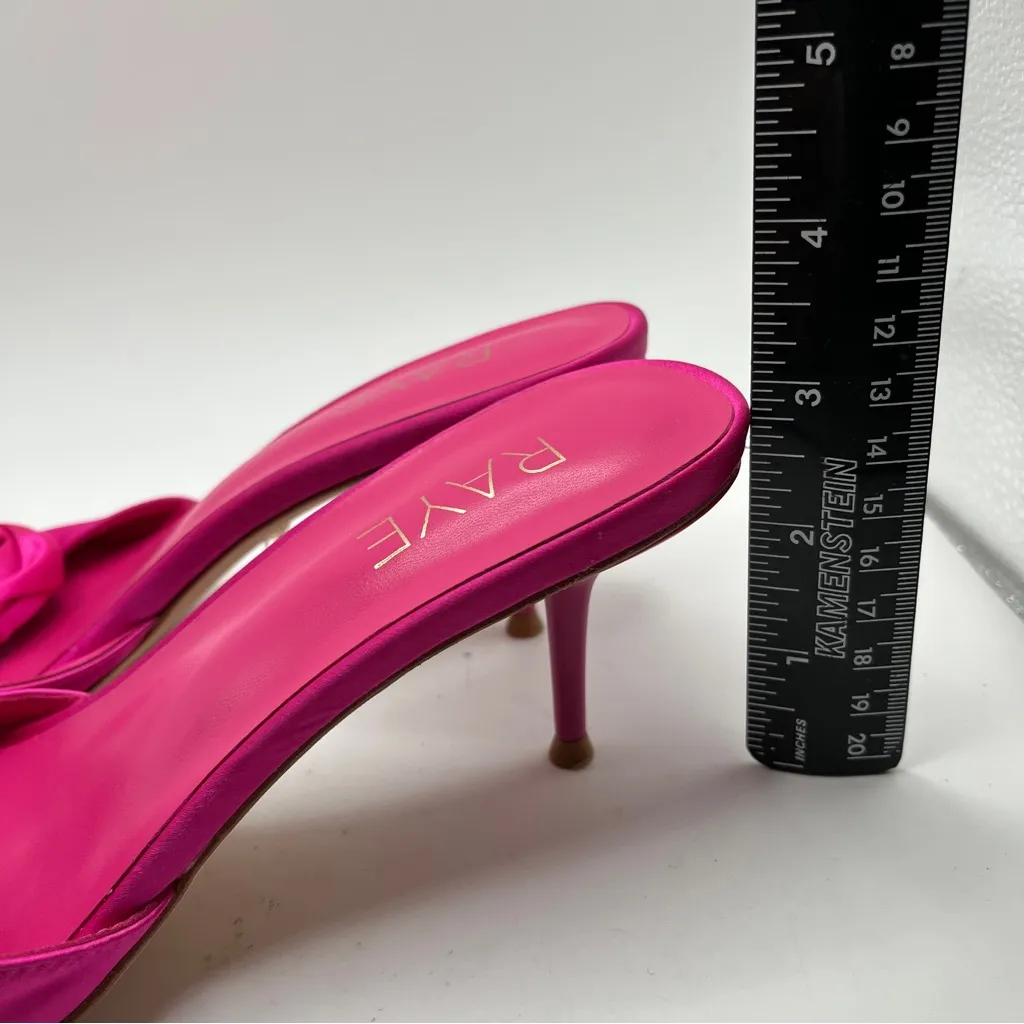 RAYE Rosette Mule in Pink size 7 square toe flower heel NWOB women slip on - Image 3