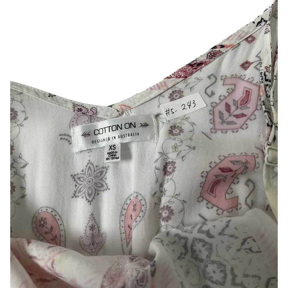 Cotton On Women Size XS Romper Paisley Adjustable Strap Lightweigth Summer 5-243 - Image 6